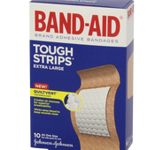 Band-Aid Brand Adhesive Bandages Extra Large Tough Strips 10 Count