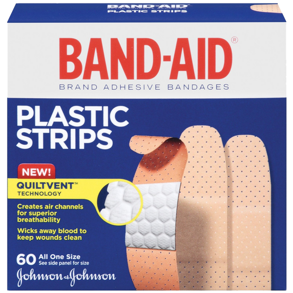 Band-Aid Brand Adhesive Bandages Plastic Strips Assorted 60 Count – KarDone  Medicine